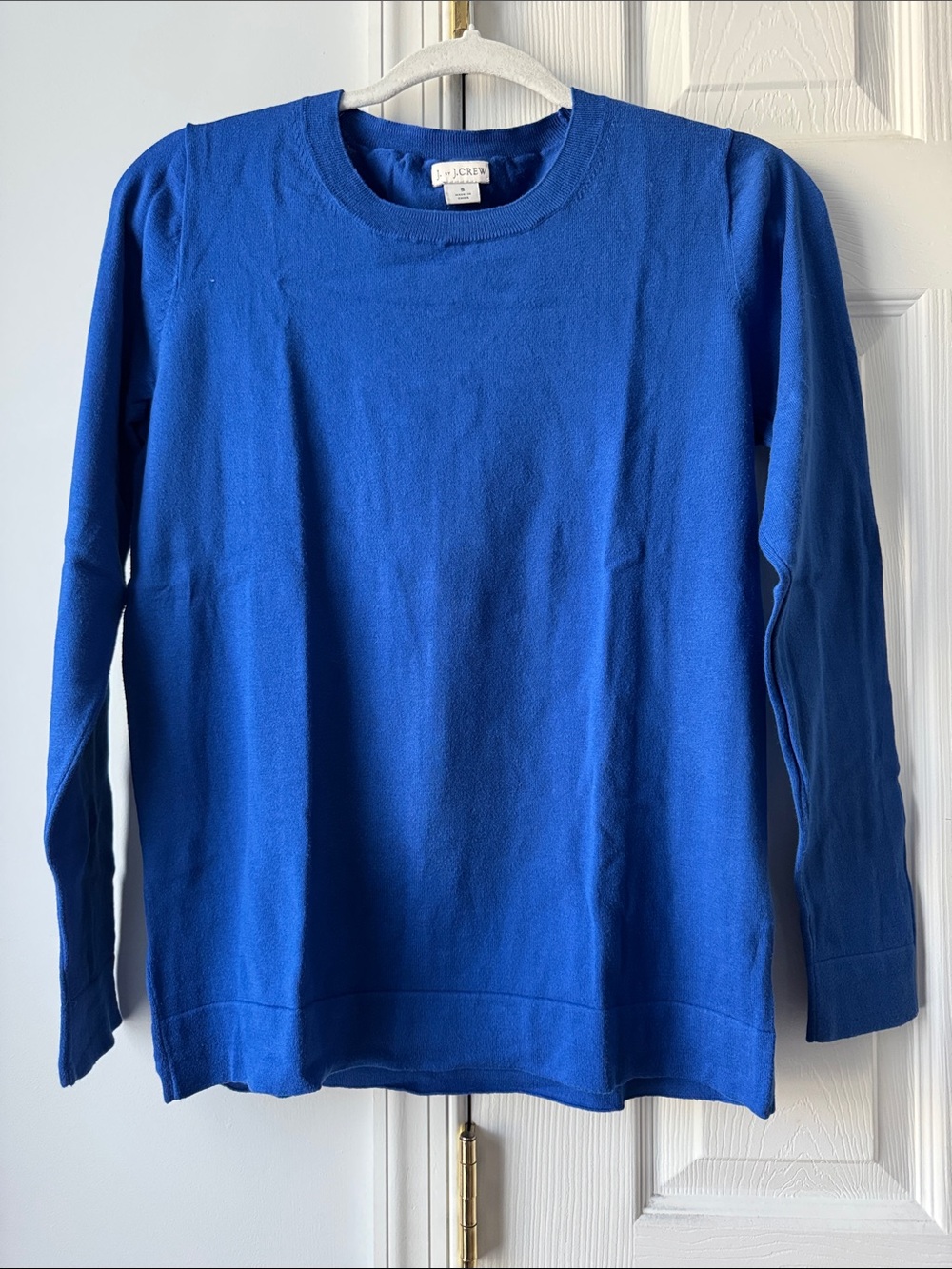 J. Crew Crewneck Sweater in Bright Blue